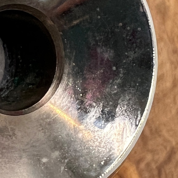 MCM AS Solingen Germany Candle Holders Brushed Steel Tripod Atomic 2 Set EUC - Picture 14 of 15